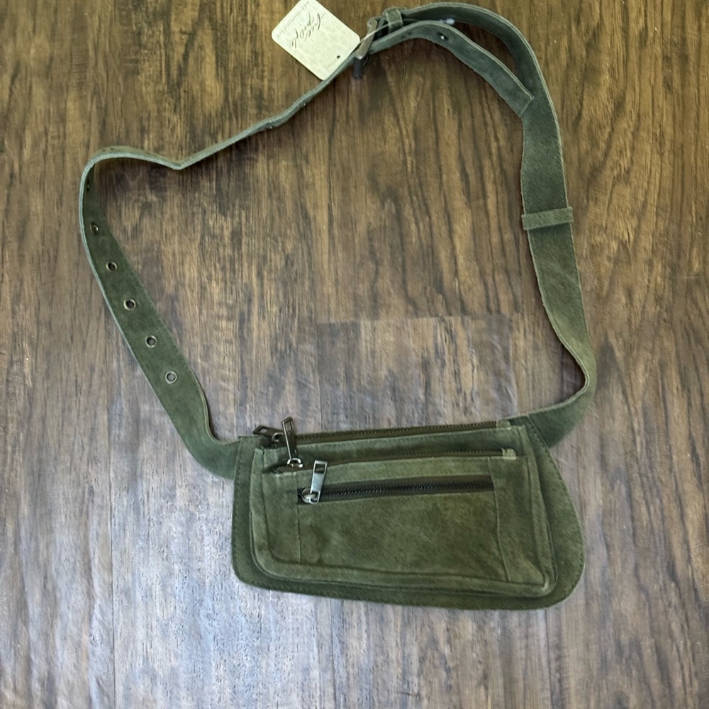 Free People Olive Green Suede Belt Bag - Picture 5 of 12